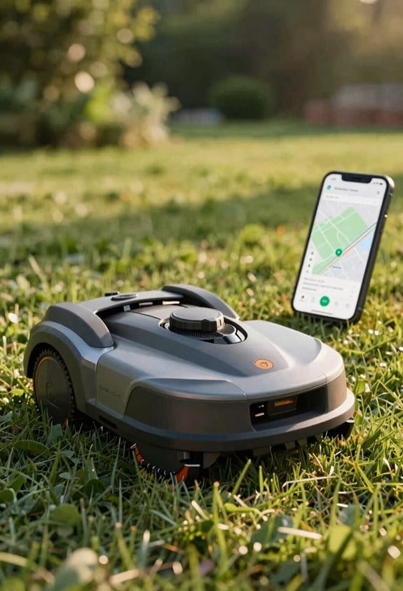 app mapped efficient autonomous mowing