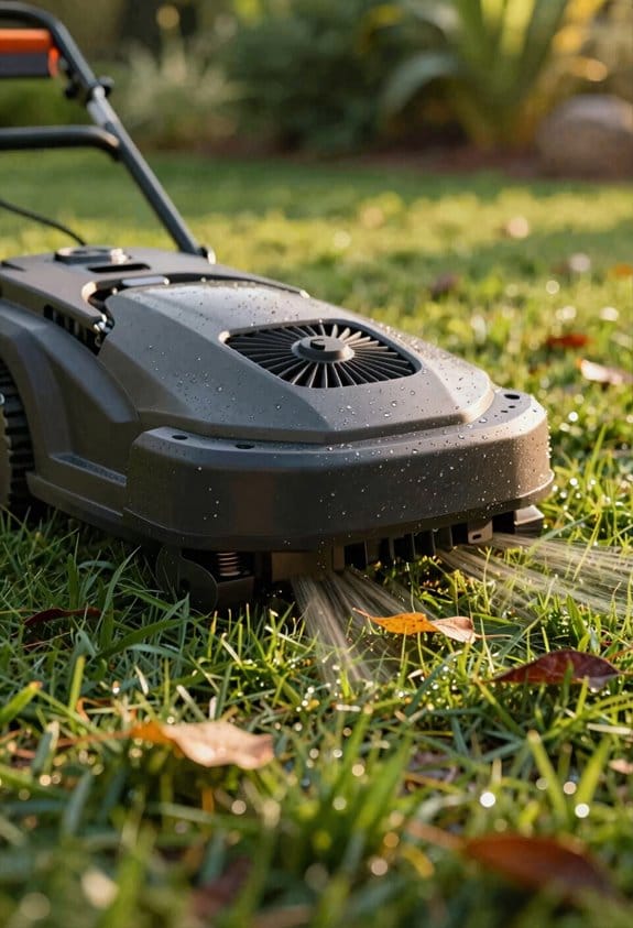 How the Lymow One Plus Cyclone Airflow System Handles Both Grass and Fallen Leaves 3 cyclone airflow stabilizes mower