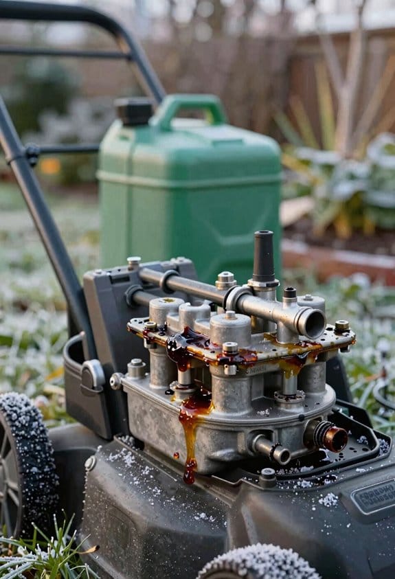Why Storing a Gas Mower With a Full Tank Over Winter Causes Carburetor Problems 3 ethanol causes winter carburetor gum