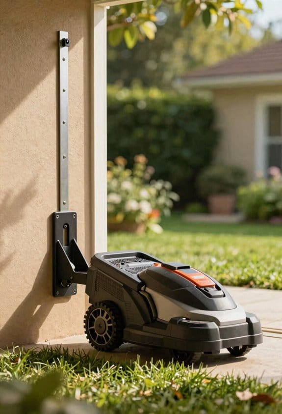 levelized non slip mower support