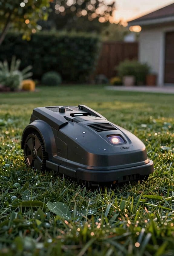 lidar guided mower cuts accurately