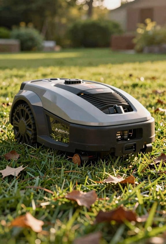 How the Lymow One Plus Cyclone Airflow System Handles Both Grass and Fallen Leaves 4 lifepo4 long lasting mulching power