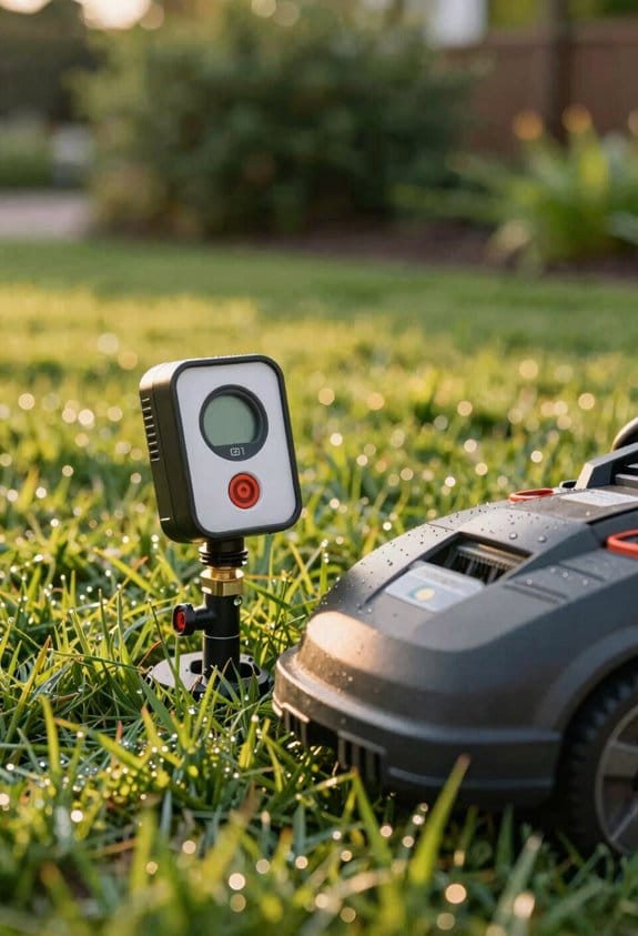 mower triggered smart irrigation