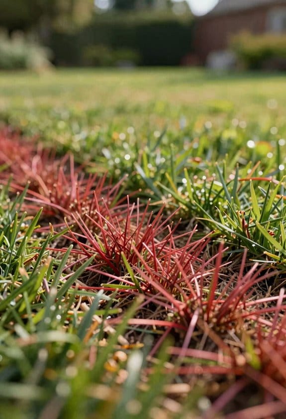 pink red fungal threads indicate disease