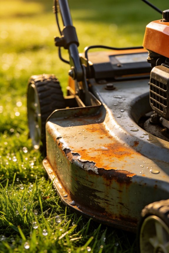 prevent mower deck rust early