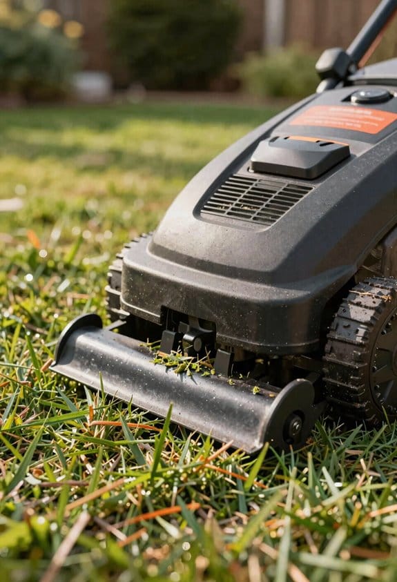 protect sensors pry grass gently