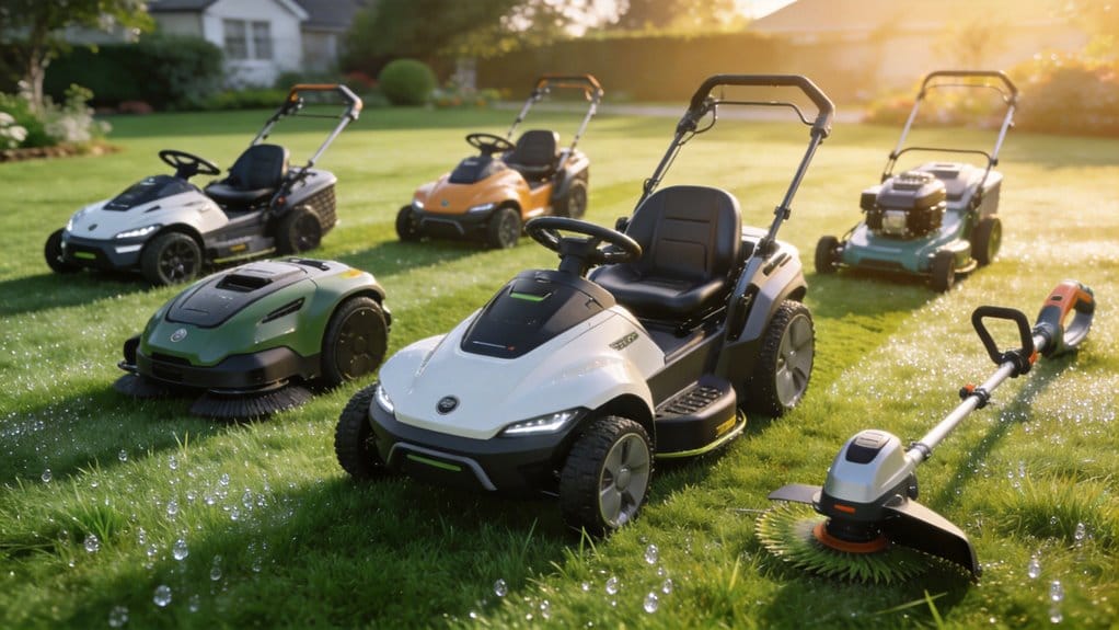 seven electric riding mowers outshine lawns