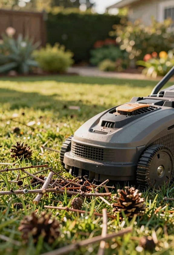 small debris triggers mower stalls